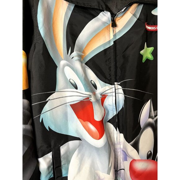 Members Only Looney Tunes Space Jam All Over Print Windbreaker Medium NWOT - Picture 5 of 16